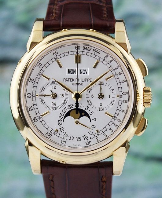 (image for) LIKE NEW PATEK PHILIPPE 18K YELLOW GOLD PERPETUAL CALENDAR CHRONOGRAPH / 5970J